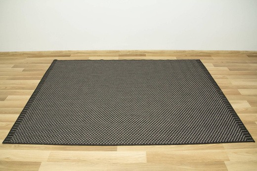 Dywan Dwustronny Sznurkowy Brussels 205668/10110 Night Antracyt Krem Romby Kratka Outdoor