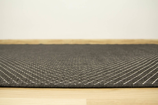 Dywan Dwustronny Sznurkowy Brussels 205668/10110 Night Antracyt Krem Romby Kratka Outdoor