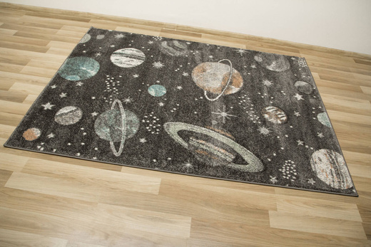 Dywan Lima C288A d.grey/l.grey Szary Kremowy Planety Gwiazdy Kosmos