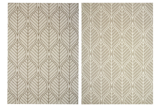 Dywan Dwustronny Sznurkowy Brussels 205647/10210 coffee Beż Krem Listki Outdoor