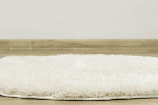 Okrągły Dywan Shaggy S001a J-beige Krem