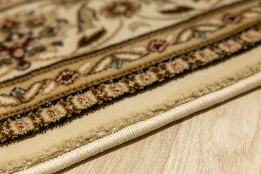 Owalny Dywan Super Rose 3792A cream/cream O Ornament Kwiaty Krem Beż
