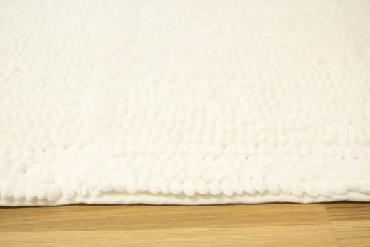 Antypoślizgowy Dywanik Łazienkowy Shiny Chenille Biały 503362