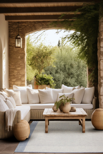 Dywan Dwustronny Sznurkowy Brussels 205664/10310 Ocean Niebieski Krem Outdoor