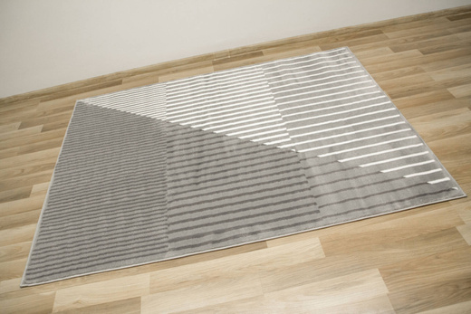 Dywan Victoria F497A l.grey/d.grey Szary Krem Lamele