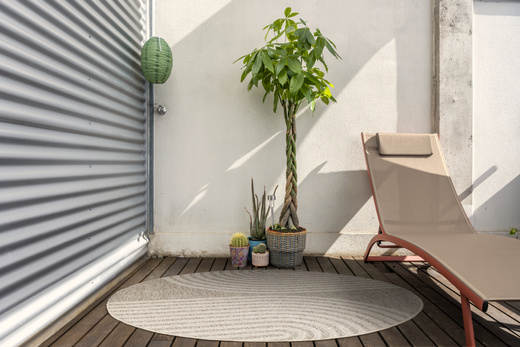 Okrągły Dywan Sznurkowy Patio 5029/178 Nature Beż Brąz Półkola Outdoor