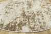 Okrągły Dywan 5762B t.beige/t.gold Zer Lux Lśniący Beż Szary Piaskowiec