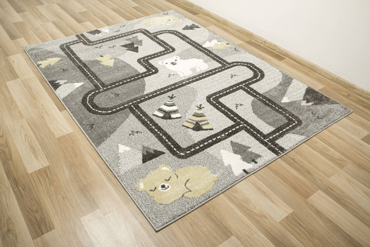 Dywan Dziecięcy Lima F498A l.grey/cream Uliczki Misie