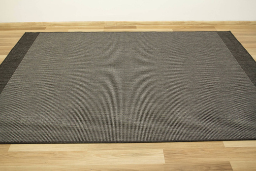 Dywan Dwustronny Sznurkowy Brussels 205664/11010 night silver Grafit Szary Pasy Outdoor