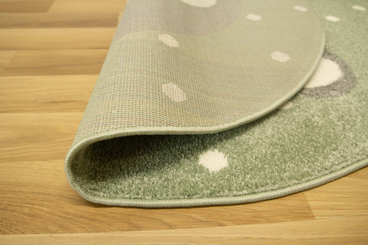 Okrągły Dywan Lima E178A green/l.grey Misio Szary Oliwka