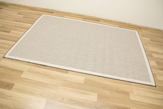 Dywan Dwustronny Sznurkowy Brussels 205014/10010 Silver Romby Kratka Outdoor