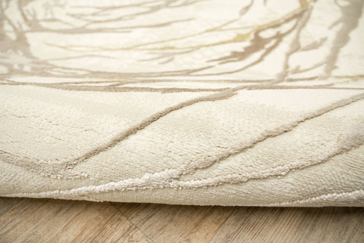 Lśniący Dywan Allora Plus F353A Beige Beż Złoty Okręgi