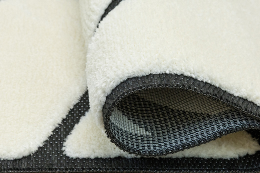 Dywan Shaggy Lula Soft IM85A Black/Bone Trójkąty Krem Czarny