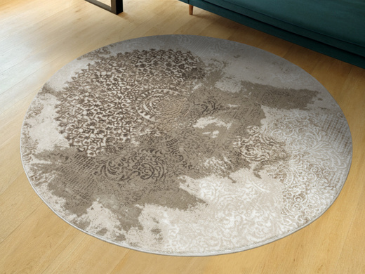 Okrągły Dywan Galya GAK11A brown/brown Beż Krem Boutique