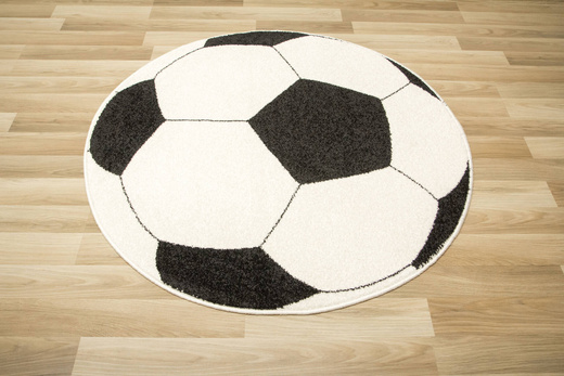 Okrągły Dywan Weliro Piłka Czarny Krem