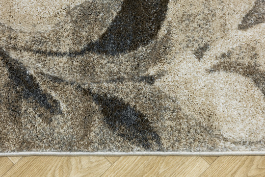 Dywan Kandy N040A l.beige/m.beig Szary Beżowy Kwiaty Grafit Fryz