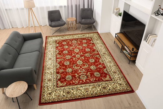 Dywan Super Rose 2338A red/cream Ornament Czerwień Krem