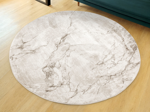 Okrągły Dywan Nantes NT071A Vizon/Vizon Szarobeżowy Marmur