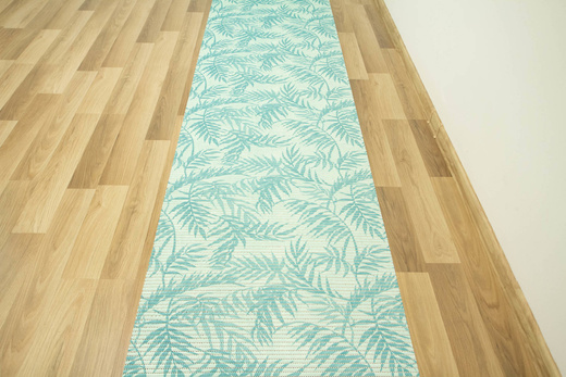 Mata Łazienkowa Softy-tex 849 Listki Palmowe Zielony Miętowy szerokość 65 cm