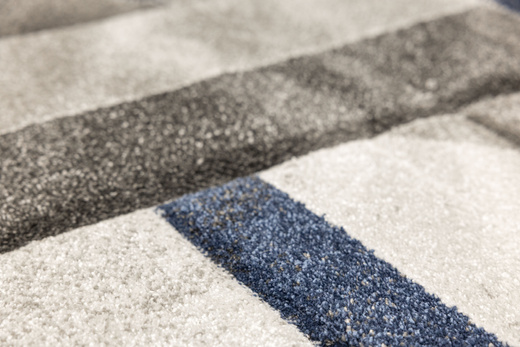 Dywan Kandy N405A l.grey/navy Szary Granatowy Geometria Romby Fryz