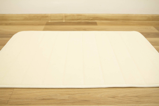 Dywanik Łazienkowy Coral Velvet Cream Krem Paski