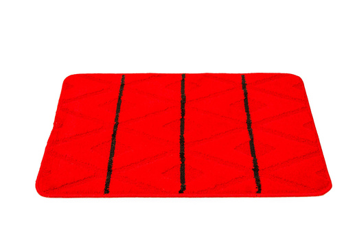 Komplet 2-częściowy Łazienkowy Palma Red Czerwony Czarny Romby