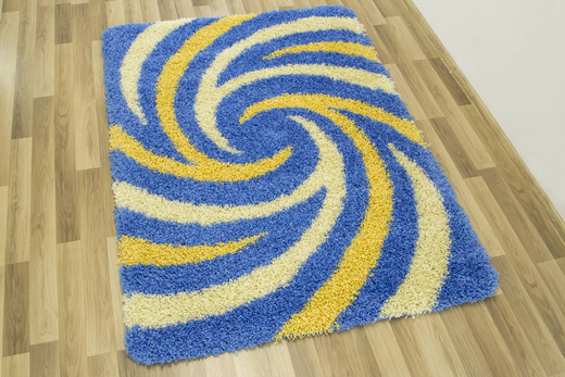 Dywan SHAGGY 0889 l.blue/yellow Krem Żółty Niebieski