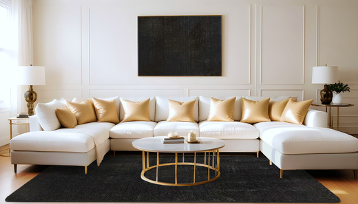 Dywan Shaggy Antypoślizgowy Malmo Czarny