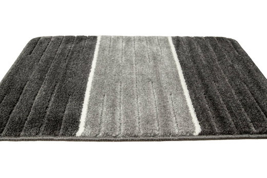 Dywanik Łazienkowy Como Grey Szary Krem Pasy