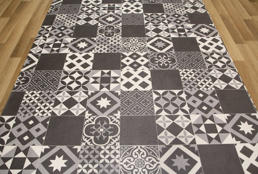 Wykładzina PCV Plaza Amadora 990D Płytki Patchwork Mozaika szerokość 4 m