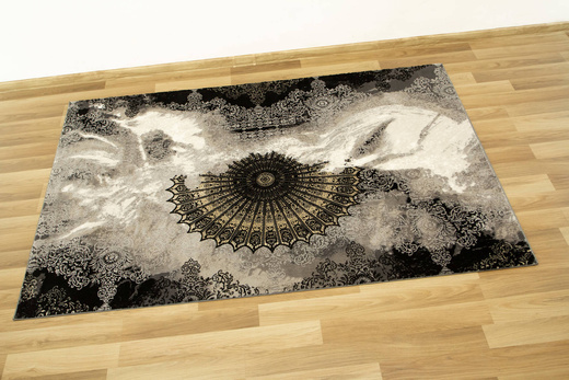 Dywan Tender 27237A black/l.grey Czarny Beż Krem Ornament Boutique