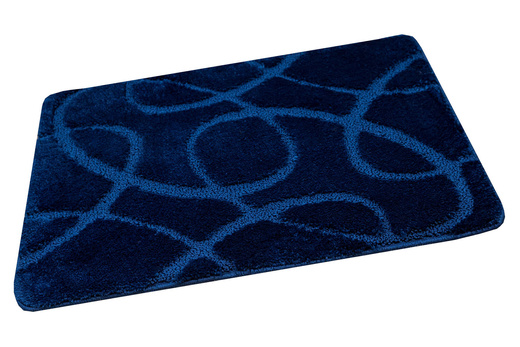 Dywanik Łazienkowy Antypoślizgowy Kobe Navy Granatowy Linie