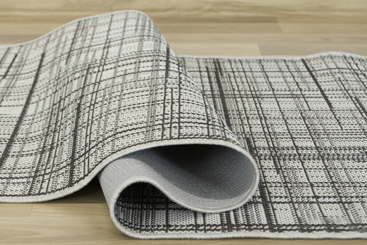 Antypoślizgowy Chodnik 19171/08 grey Szary Kratka szerokość 80 cm