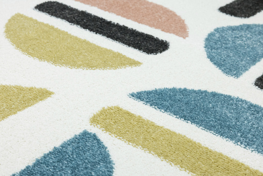 Dywan Dziecięcy Lima M045A rose/blue Krem Fiolet Półkola