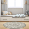 Okrągły Dywan Lima G757A l.grey/white Mandala Szary Krem