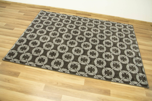 Dywan Fushe 2498 d.grey/l.grey Szary Grafit Kółka