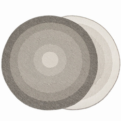 Okrągły Dwustronny Dywan Sznurkowy Brussels 205195/10010 Silver Szary Krem Koła Outdoor