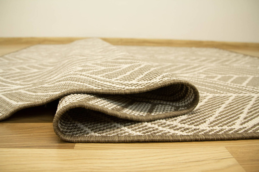 Dywan Dwustronny Sznurkowy Brussels 205647/10210 coffee Beż Krem Listki Outdoor