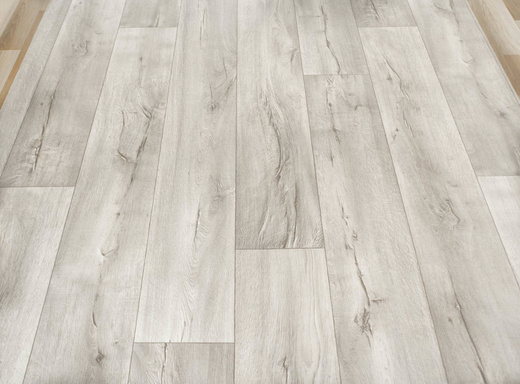 Wykładzina PCV Bartesa Cracked Oak 990M Szary Krem Beż szerokość 4 m