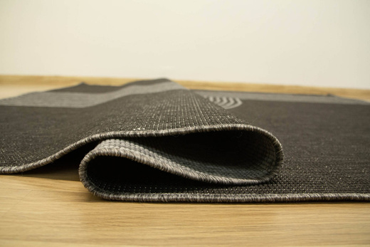 Dywan Dwustronny Sznurkowy Brussels 205631/11020 night silver Szary Grafit Fala Outdoor