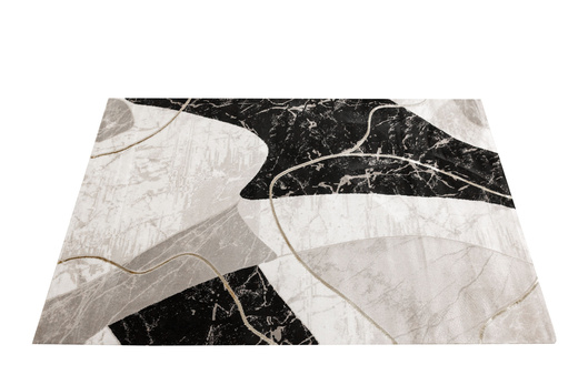 Dywan Kashmir KR205S Black/Vizon Marmur Czarny Złoty