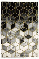 Dywan Diamond K4432G Szary Jasny Złoty Romby Bryły