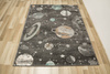 Dywan Lima C288A d.grey/l.grey Szary Kremowy Planety Gwiazdy Kosmos