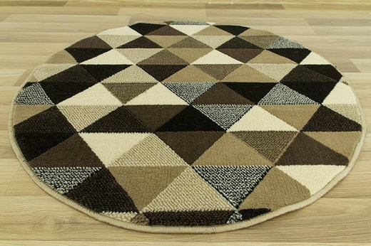 Okrągły Dywan Luna ch luna 503430/97911 trójkąty brąz