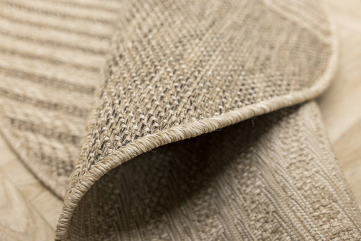 Okrągły Dywan Sznurkowy Patio 5029/178 Nature Beż Brąz Półkola Outdoor