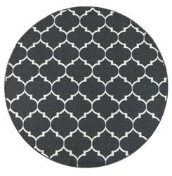 Dywan okrągły Clover 29 ciemny szary koniczyna marokańska