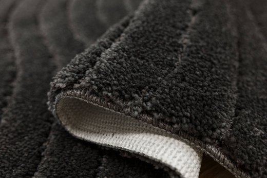 Dywanik Łazienkowy Antypoślizgowy Sara Dark Grey Ciemny Szary Fale