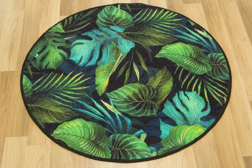 Okrągły Dywan Monstera Green Zieleń