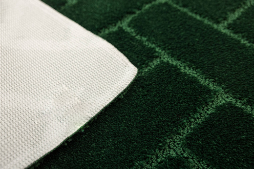 Dywanik Łazienkowy Antypoślizgowy Lotus Dark Green Butelkowa Zieleń Cegiełka