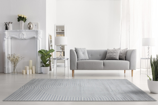 Dywan Nantes NT130G Grey/Grey Szary Pasy Geometria